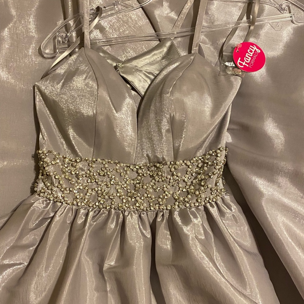 Shimmer formal dress with beading
